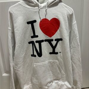 I Love NY White Hoodie